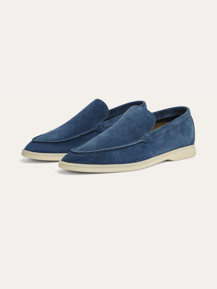 Refined Suede Loafers – Blue