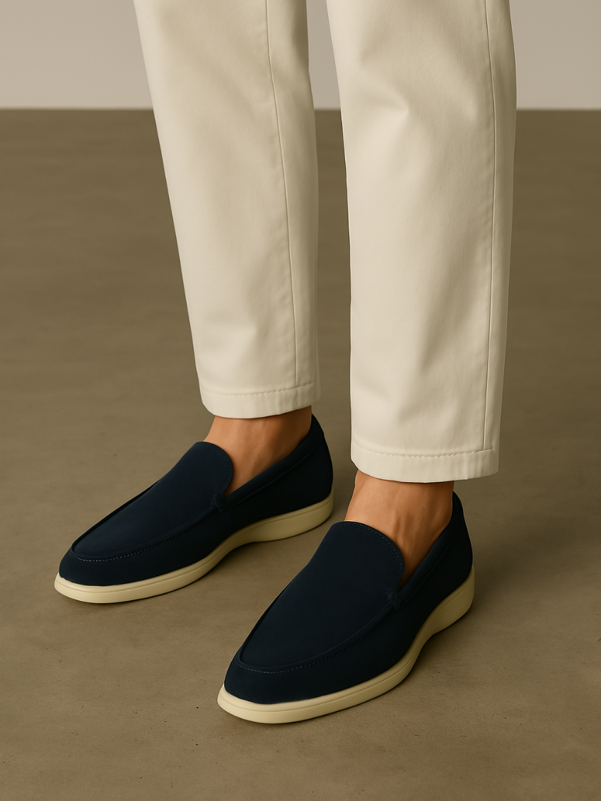Refined Suede Loafers – Marine Blue