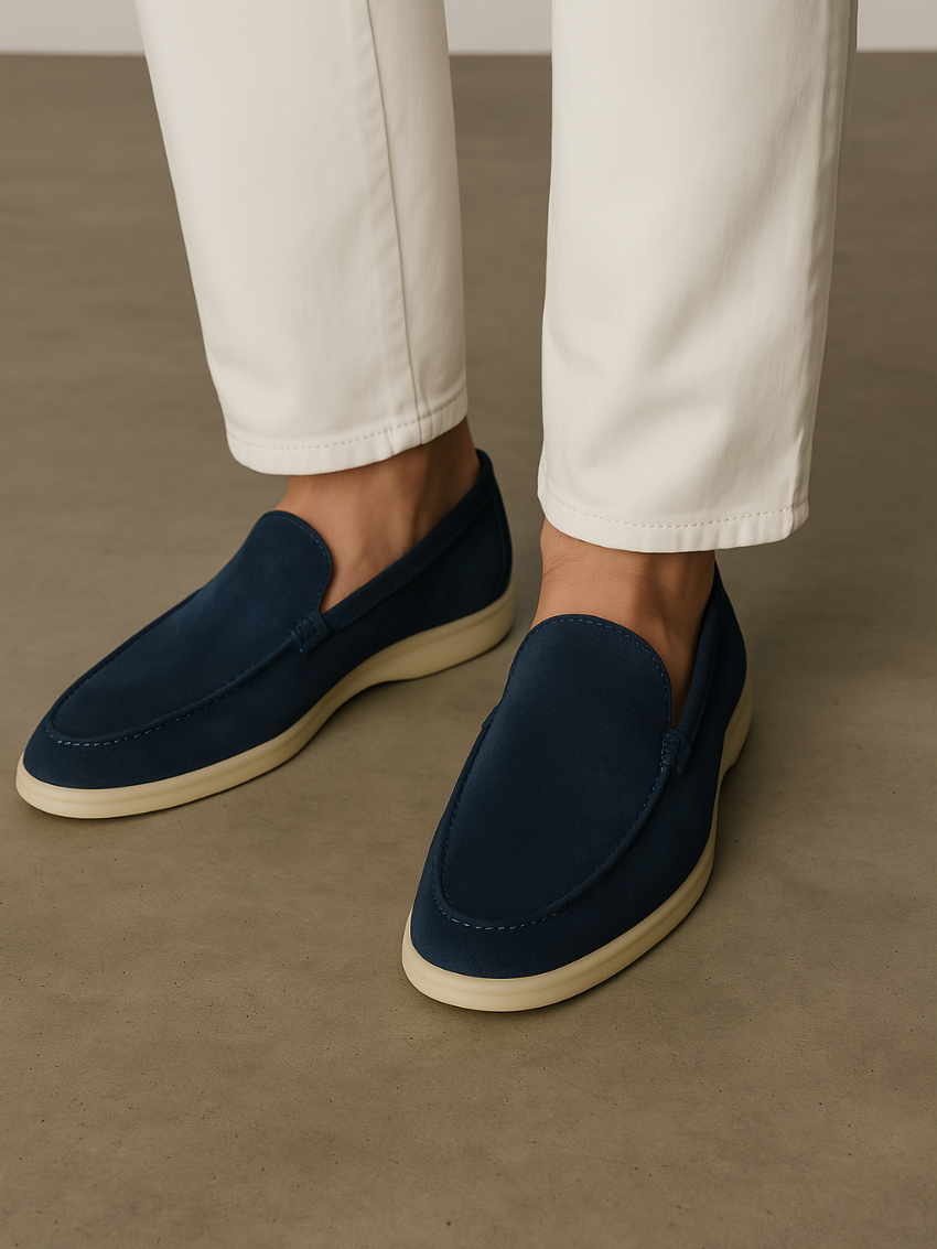 Refined Suede Loafers – Blue