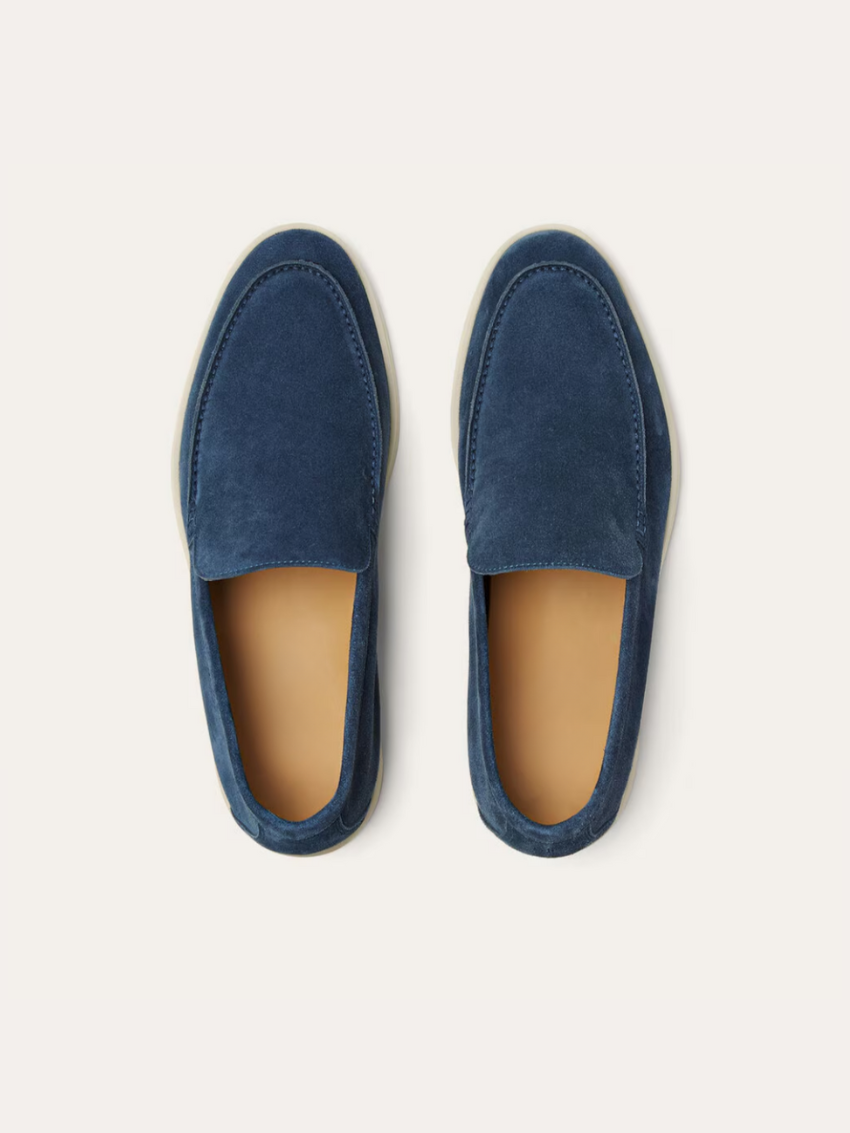 Refined Suede Loafers – Blue