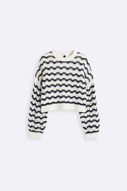 Old Money Knitted Dot Unique Sweater