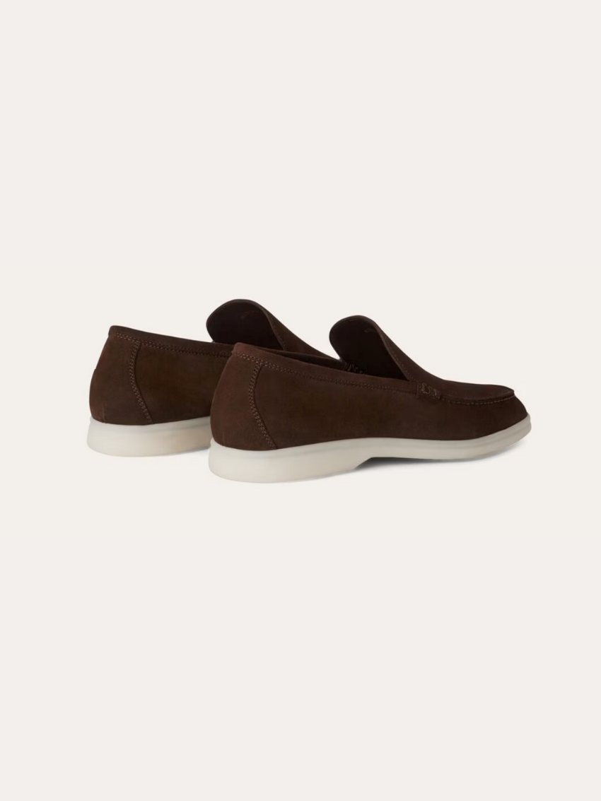 Refined Suede Loafers – Dark Brown