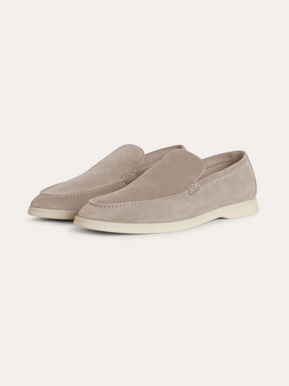 Refined Suede Loafers – Beige Sable