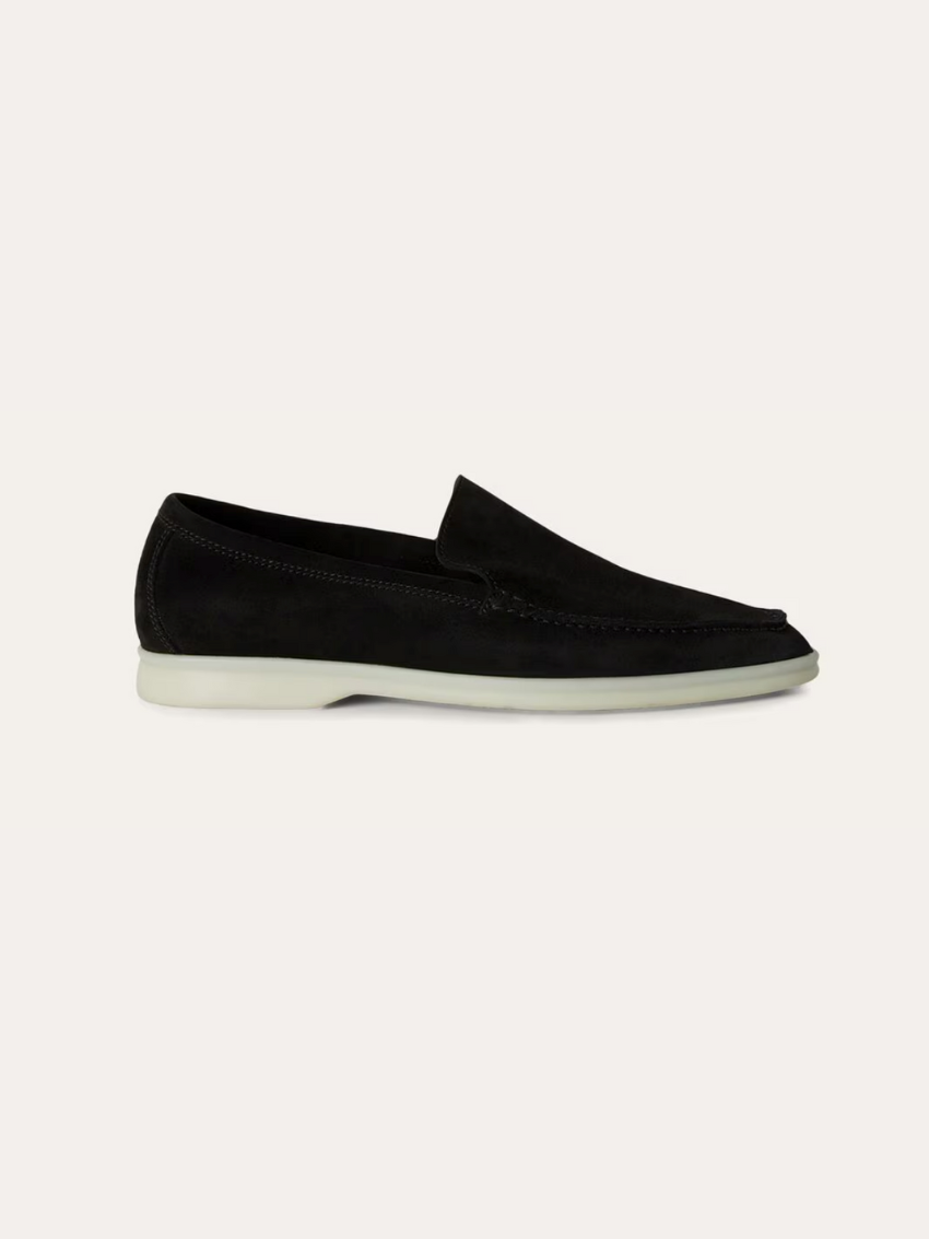 Refined Suede Loafers – Black