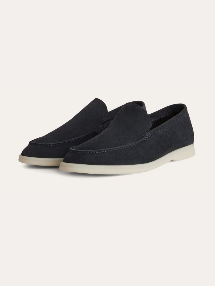 Refined Suede Loafers – Marine Blue