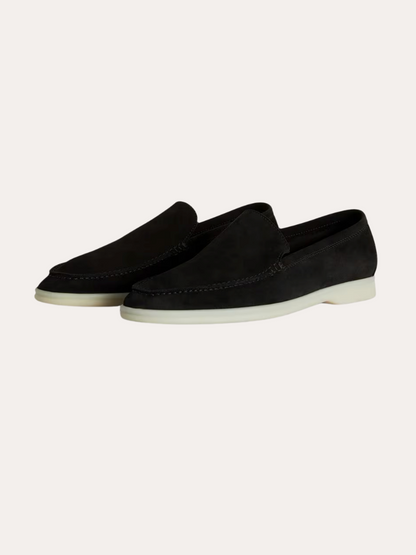 Refined Suede Loafers – Black