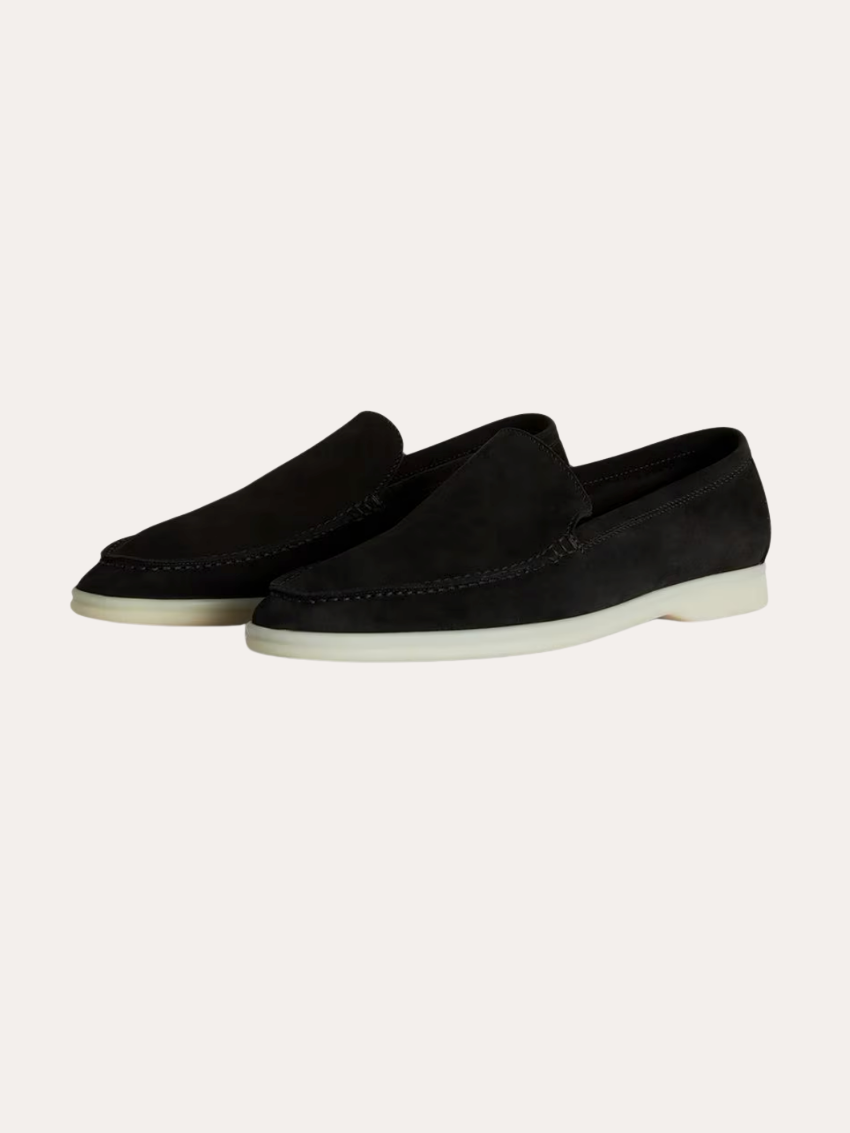 Refined Suede Loafers – Black