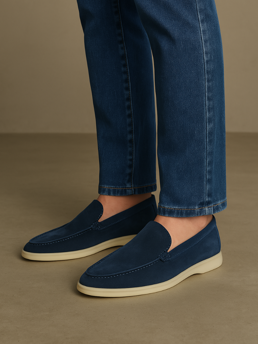 Refined Suede Loafers – Blue