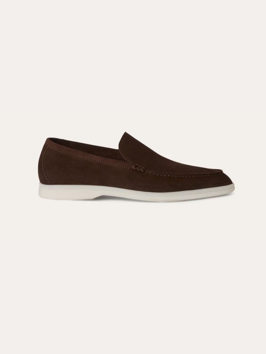 Refined Suede Loafers – Dark Brown