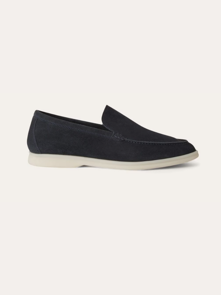Refined Suede Loafers – Marine Blue
