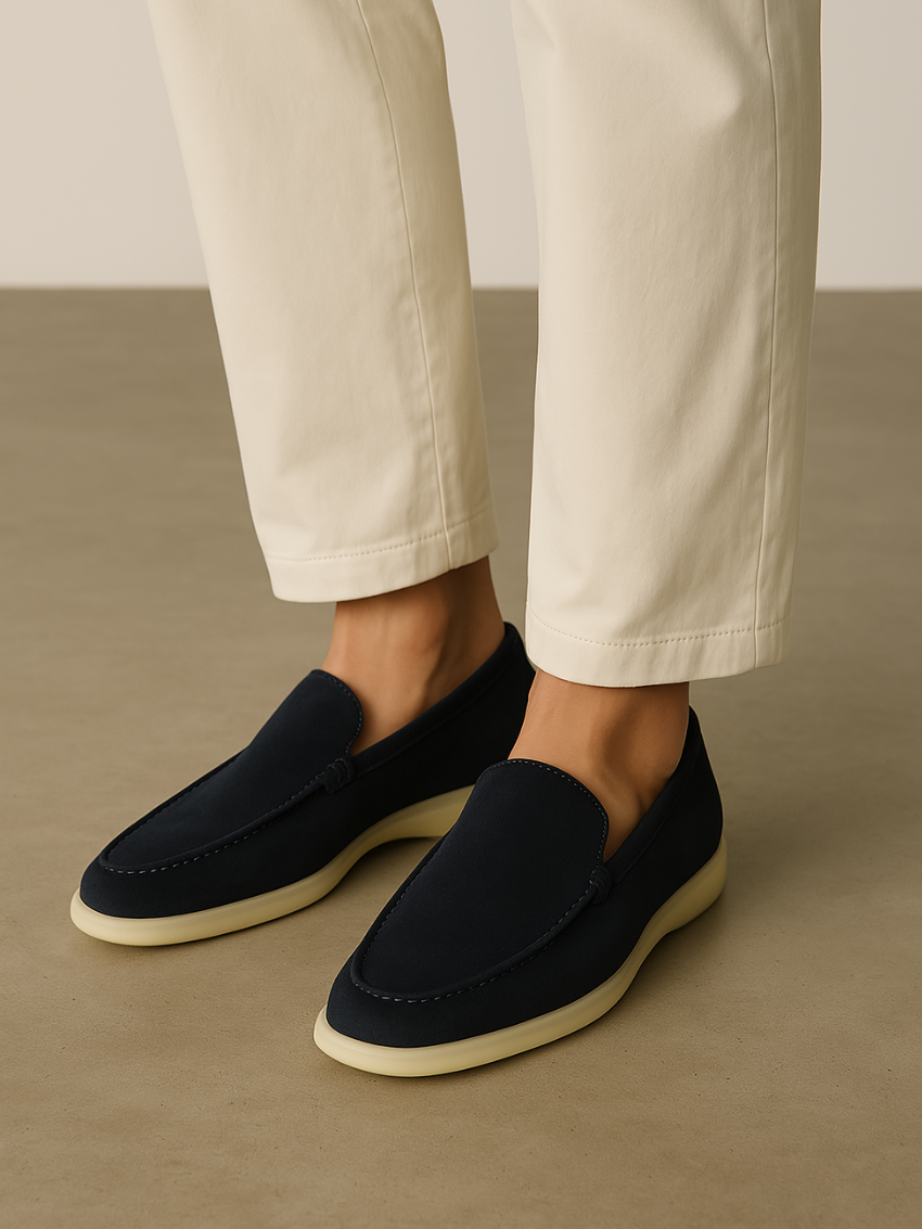Refined Suede Loafers – Marine Blue